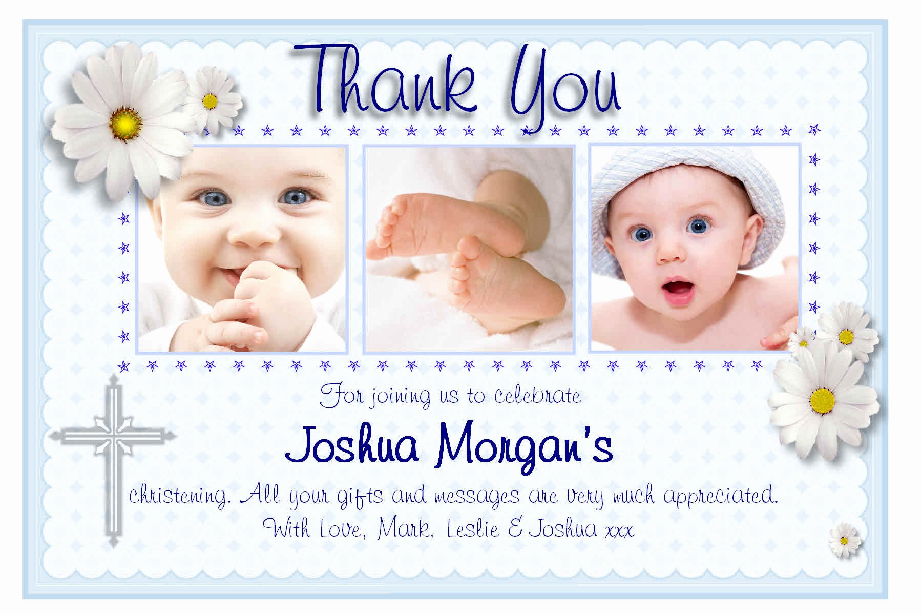Thank You Cards for Baptism Best Of Personalised Christening Thank You Cards Personalised Baptism Thank You Cards