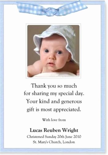 Thank You Cards for Baptism Best Of Thank You Notes for Baptism Christening Sample Thank You Note Wording