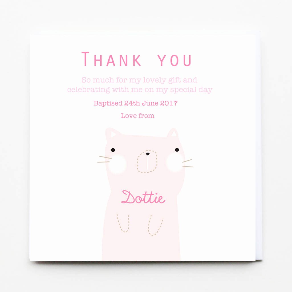 Thank You Cards for Baptism Luxury Baptism Christening Dedication Thank You Flat Cards by buttongirl Designs