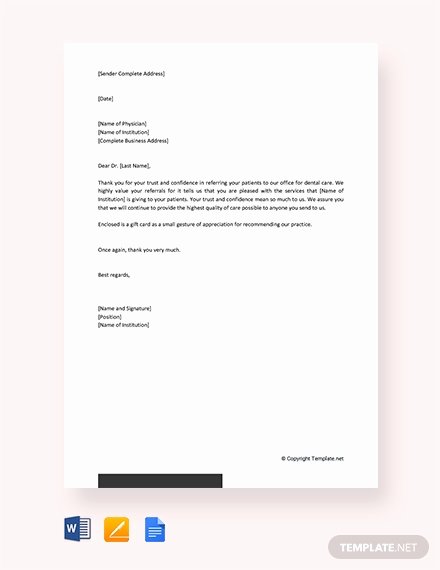Thank You Letter to Doctor Beautiful 110 Free Thank You Letter Templates Word Google Docs Apple Pages