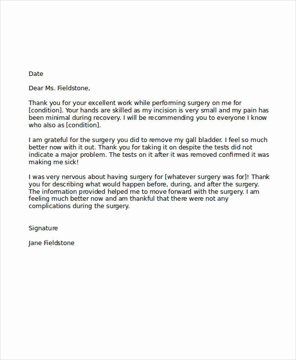 Thank You Letter to Doctor Best Of 5 Sample Thank You Letter to Doctor Examples In Word Pdf