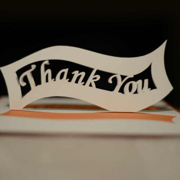 Thank You Pop Up Cards Fresh Ribbon Thank You Pop Up Card Template Creative Pop Up Cards