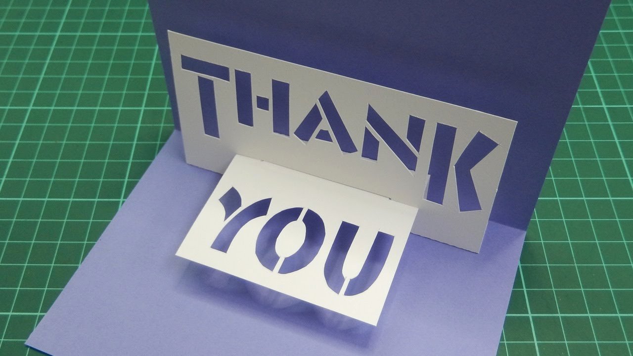 Thank You Pop Up Cards Unique Pop Up Thank You Card 002