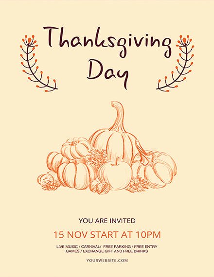 Thanksgiving Flyer Template Free Awesome 27 Thanksgiving Flyer Templates Psd Ai Vector Eps