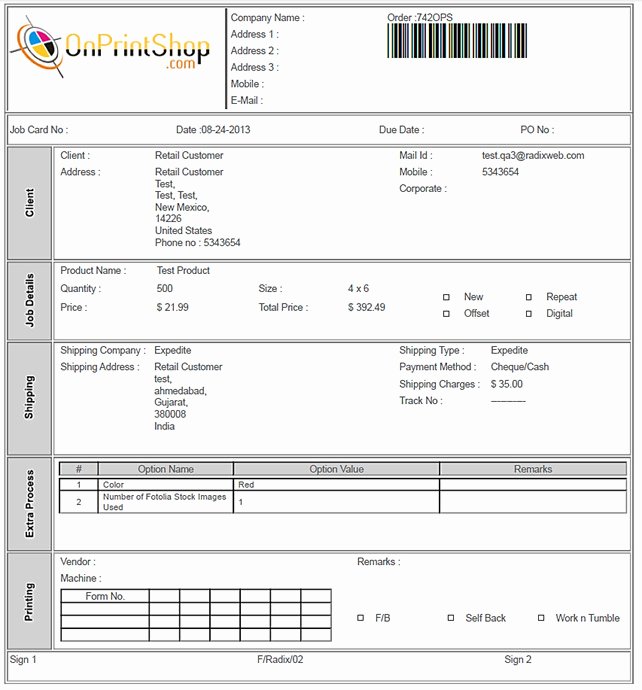 Ticket order form Template Fresh Printshop Upgrades Export order Job Ticket Seo &amp; Security aspects