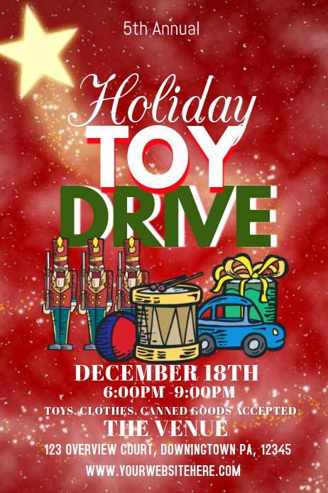 Toy Drive Flyer Template Free Luxury Christmas Template