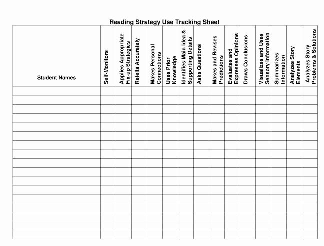 Tracking Student Progress Template Awesome Another Helpful Reading assessment form to Track Each Student S Reading Progress