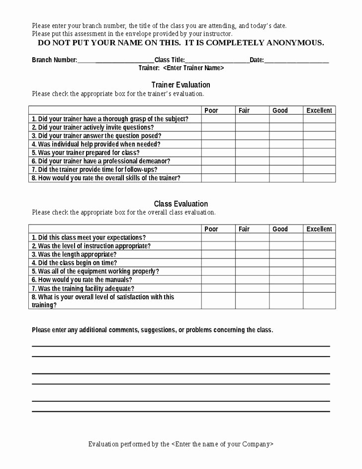 Training Feedback form for Employees Awesome Wonderful Training Evaluation form Templates In Pdf Word format Vlashed