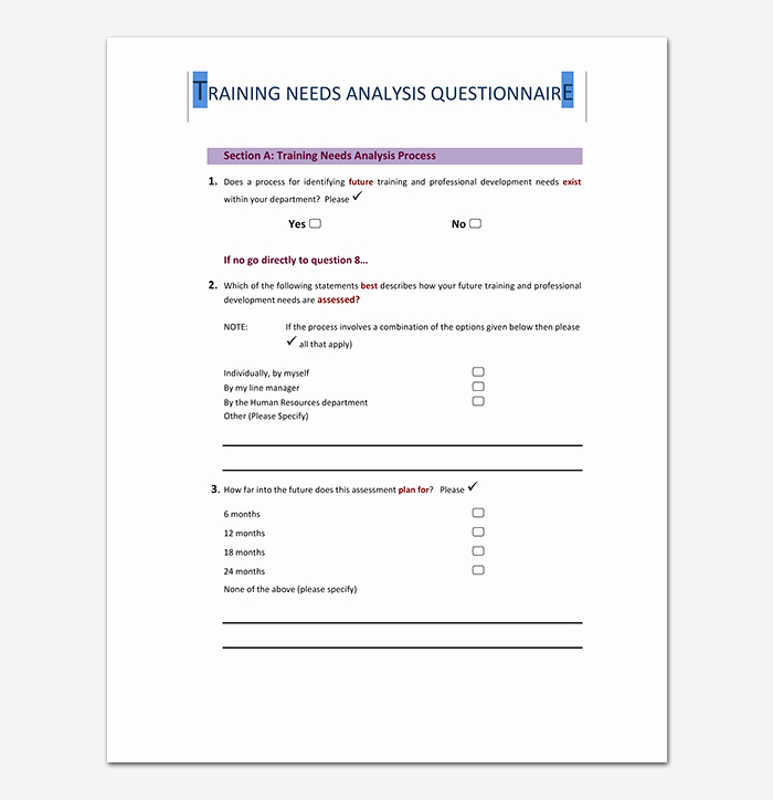 Training Needs Analysis Template Awesome Needs Analysis Template 20 for Word Excel Pdf