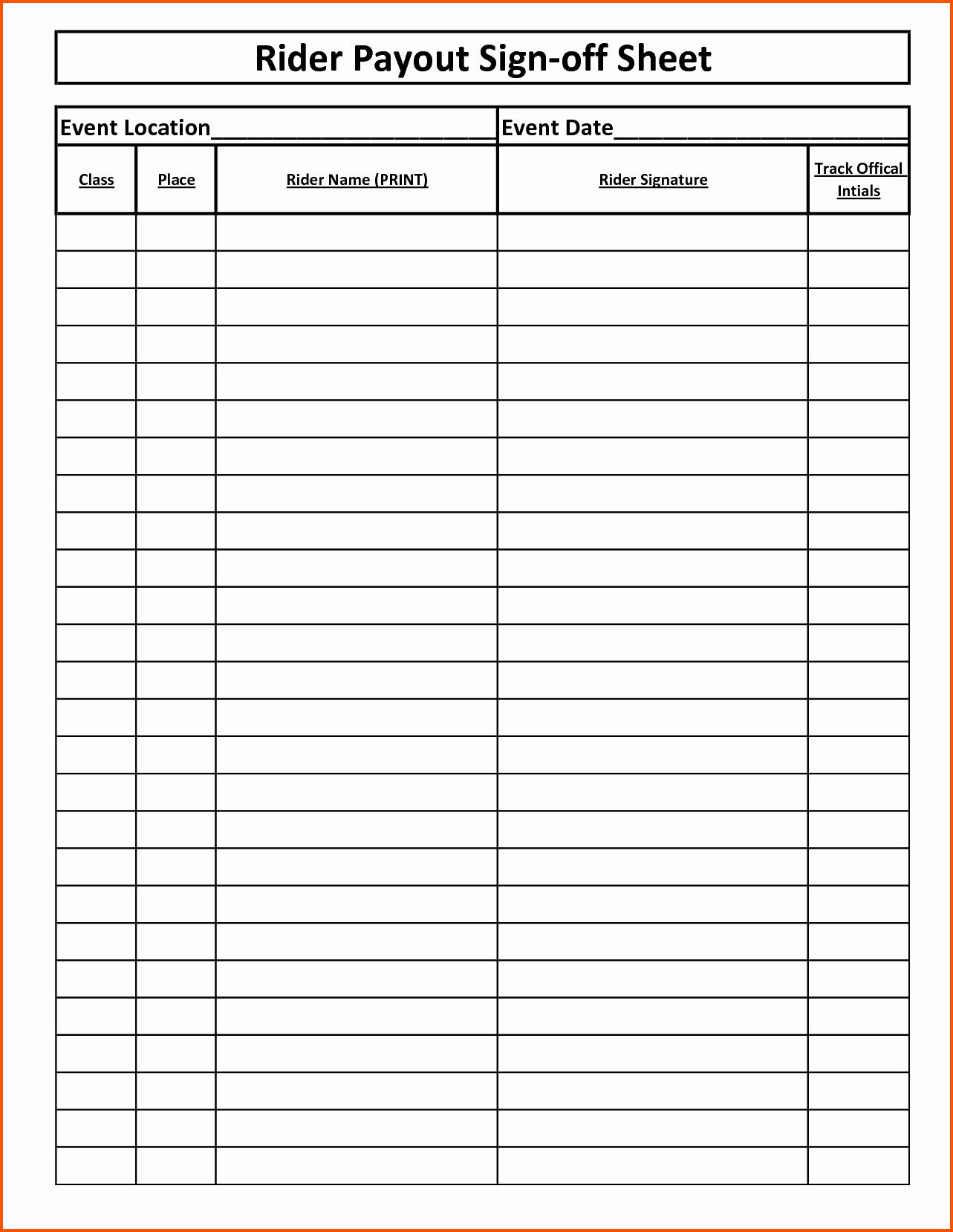 Training Sign Off Sheet Templates Lovely 9 Sign Off Sheet Template