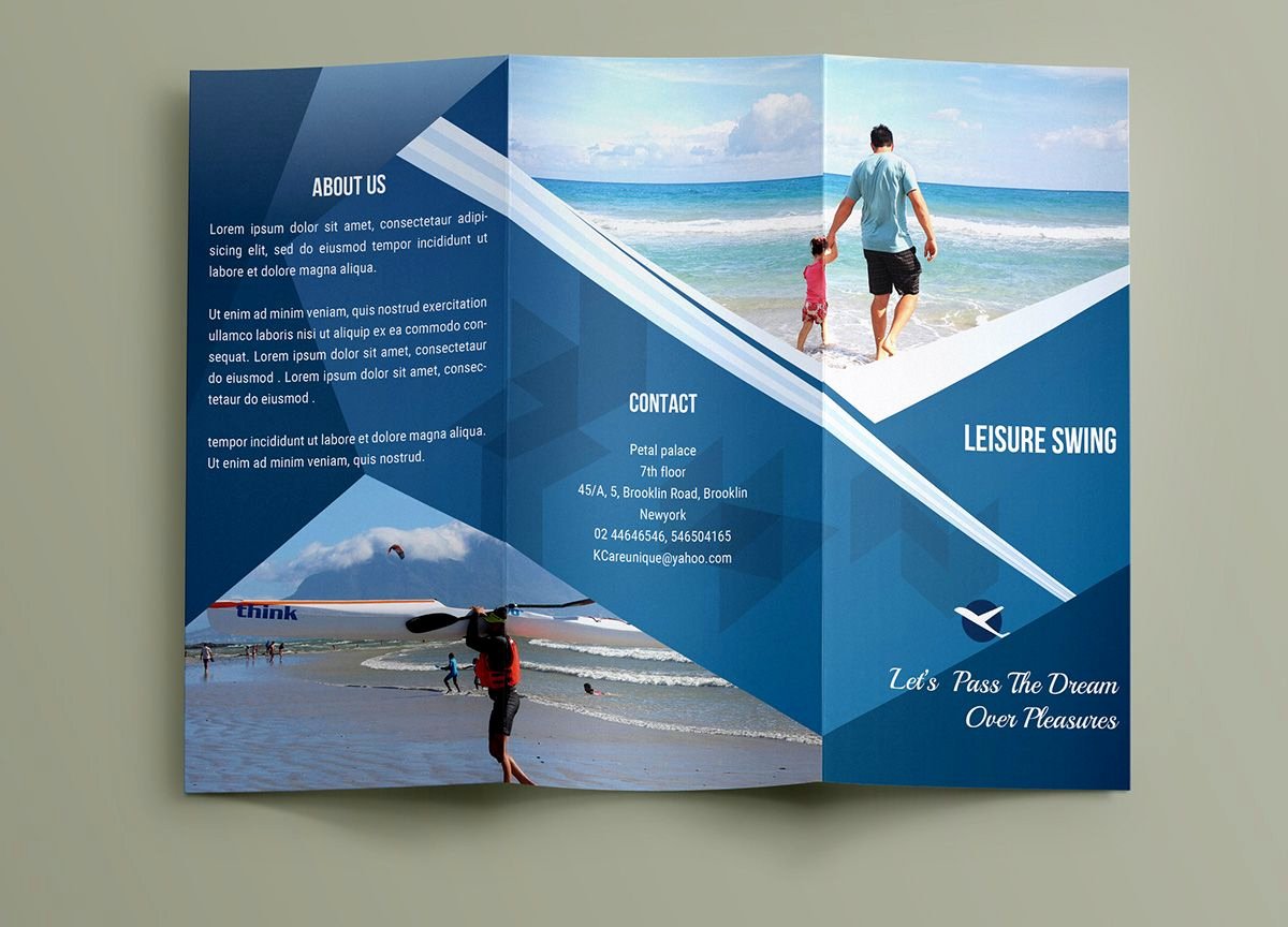 Travel Brochure Template Free Unique Free Travelling Trifold Brochure Template On Behance Brochure Template