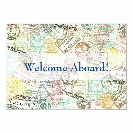 Travel themed Thank You Cards New Passport Stamp Travel Invitation Card Thank You