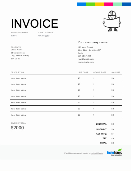 Tree Removal Contract Template Awesome Contractor Invoice Template Free Download