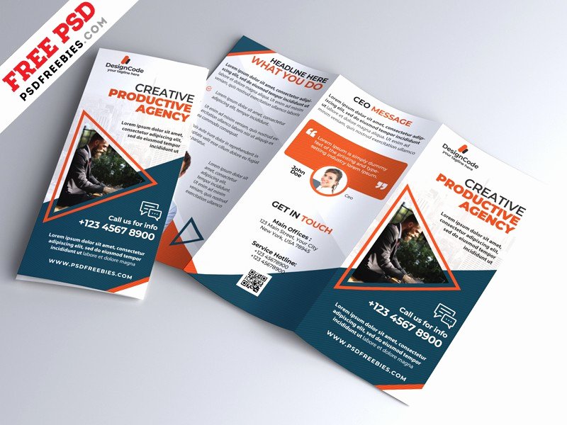 Tri Fold Brochure Psd Template Fresh Corporate Tri Fold Brochure Template Psd Download Psd