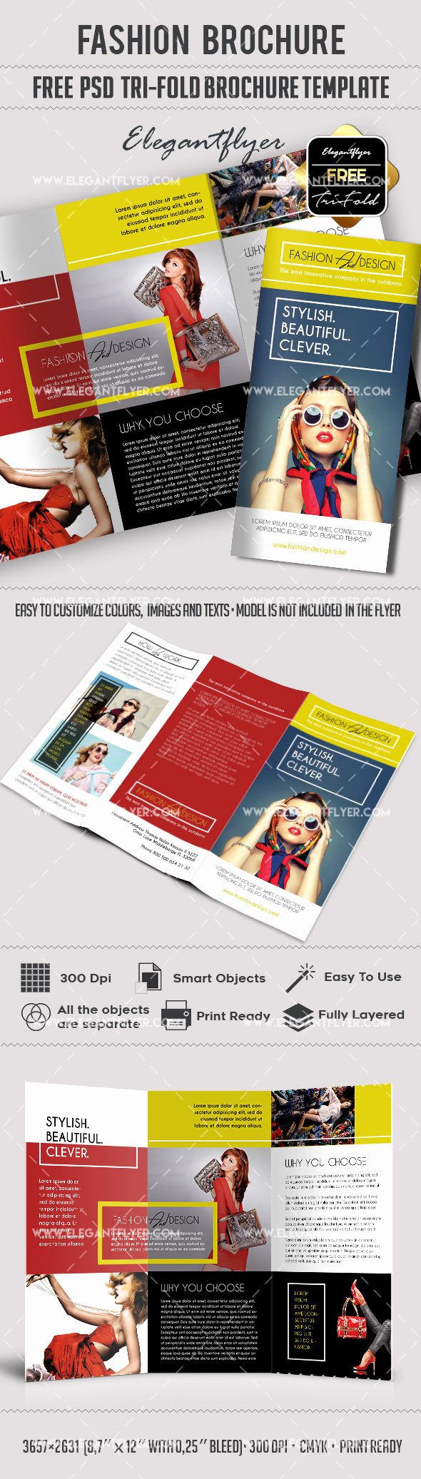 Tri Fold Brochure Psd Template New Fashion – Free Tri Fold Psd Brochure Template – by Elegantflyer