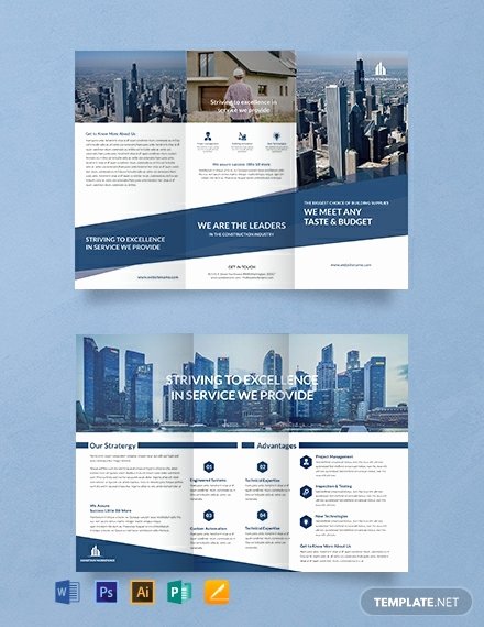Tri Fold Brochure Template Illustrator Fresh Free Architecture A3 Tri Fold Brochure Template Word Psd Indesign