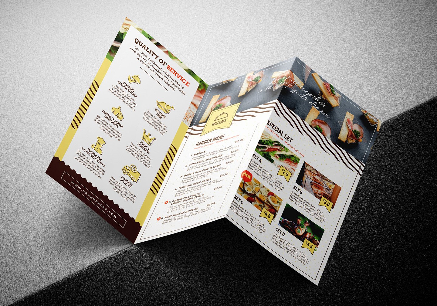 Tri Fold Brochure Template Illustrator Lovely Catering Service Tri Fold Brochure Template Psd Ai &amp; Vector Brandpacks