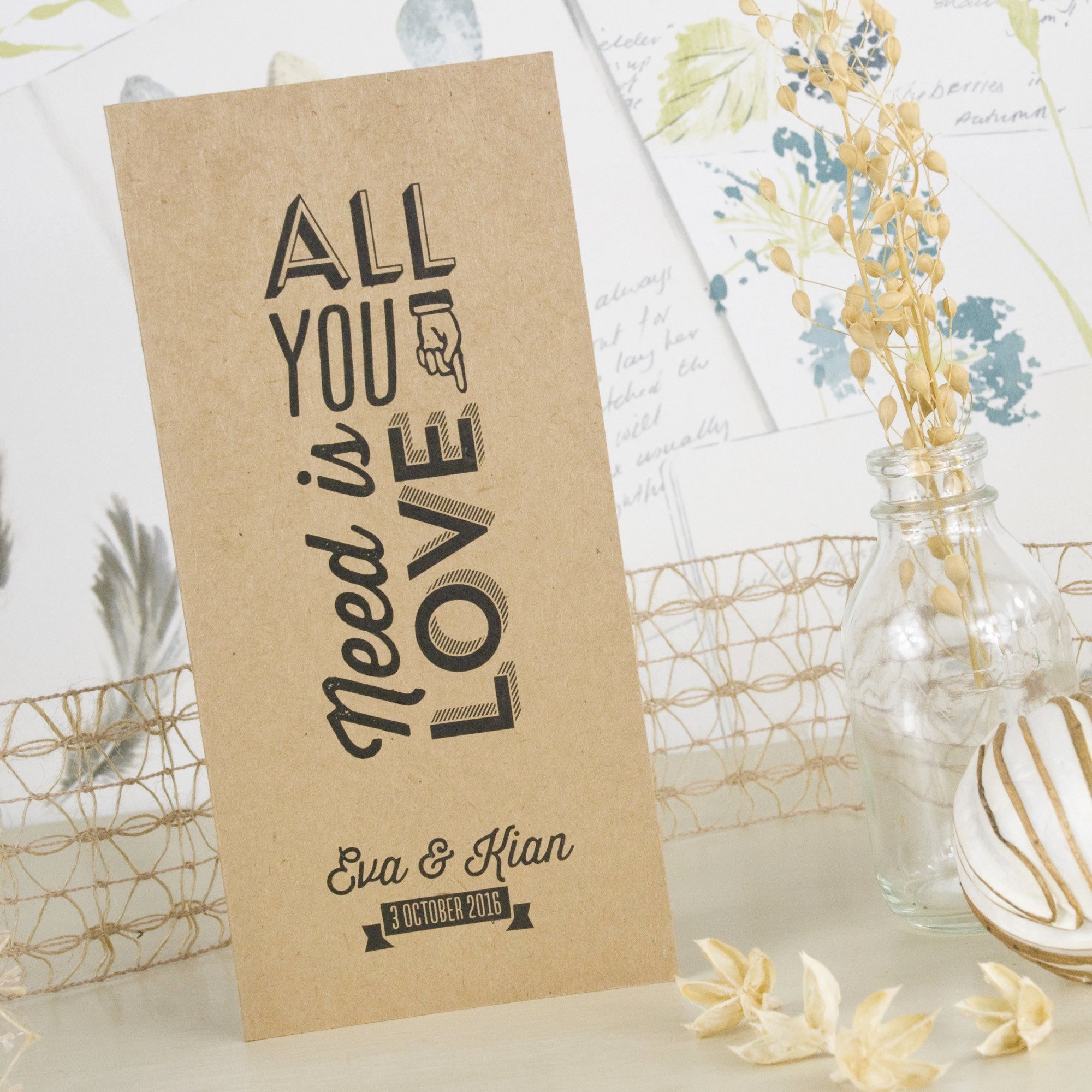 Tri Fold Wedding Invitations Best Of All You Need Kraft Tri Fold Wedding Invitation – Love Wedding Print
