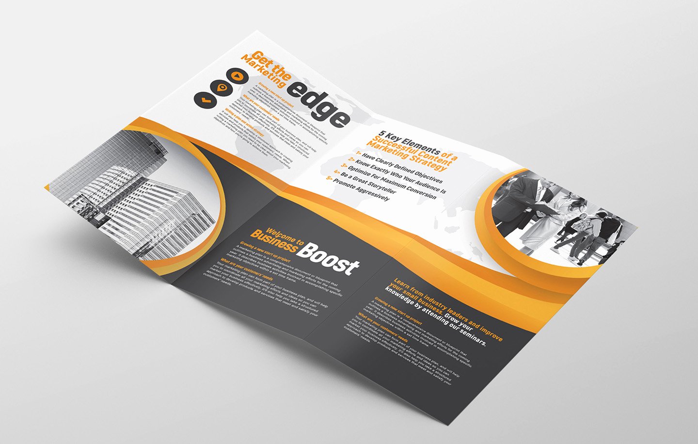 Trifold Brochure Template Illustrator Awesome Marketing Seminar Tri Fold Brochure Template Psd Ai &amp; Vector