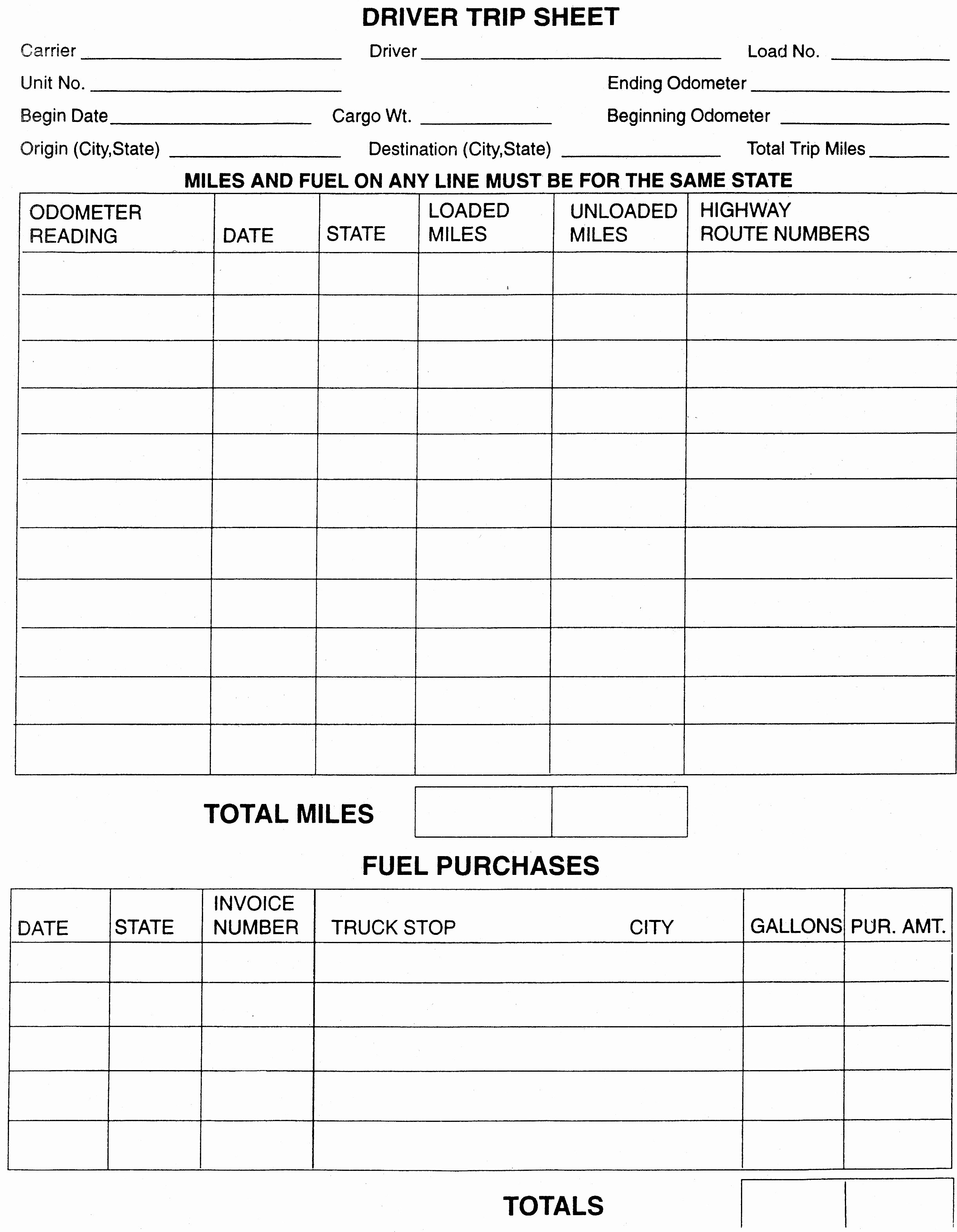 Truck Driver Trip Report Template Inspirational 25 Of Student Driving Log Template