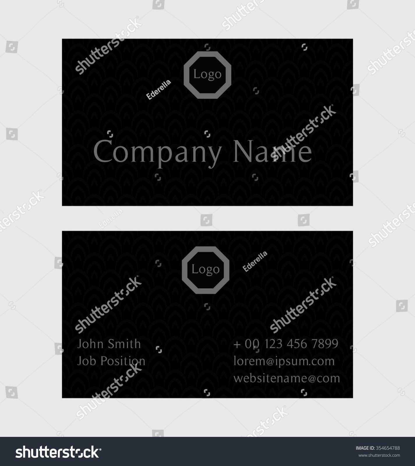 Two Sided Business Card Template Awesome Twosided Business Card Template Geometric Background Stock Vector Shutterstock