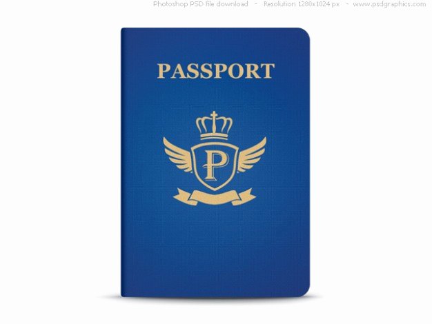 Us Passport Template Psd Inspirational Universal Blue Passport Psd Template Psd File