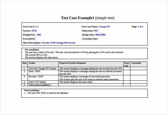 Use Case Documentation Template Unique Test Case Template 25 Free Word Excel Pdf Documents Download