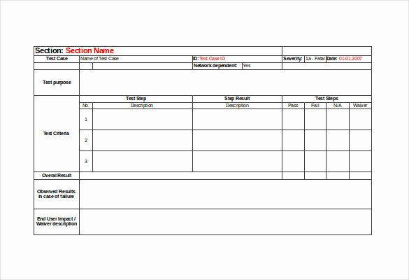 Use Cases Template Excel Best Of 10 Test Case Templates – Free Sample Example format Download
