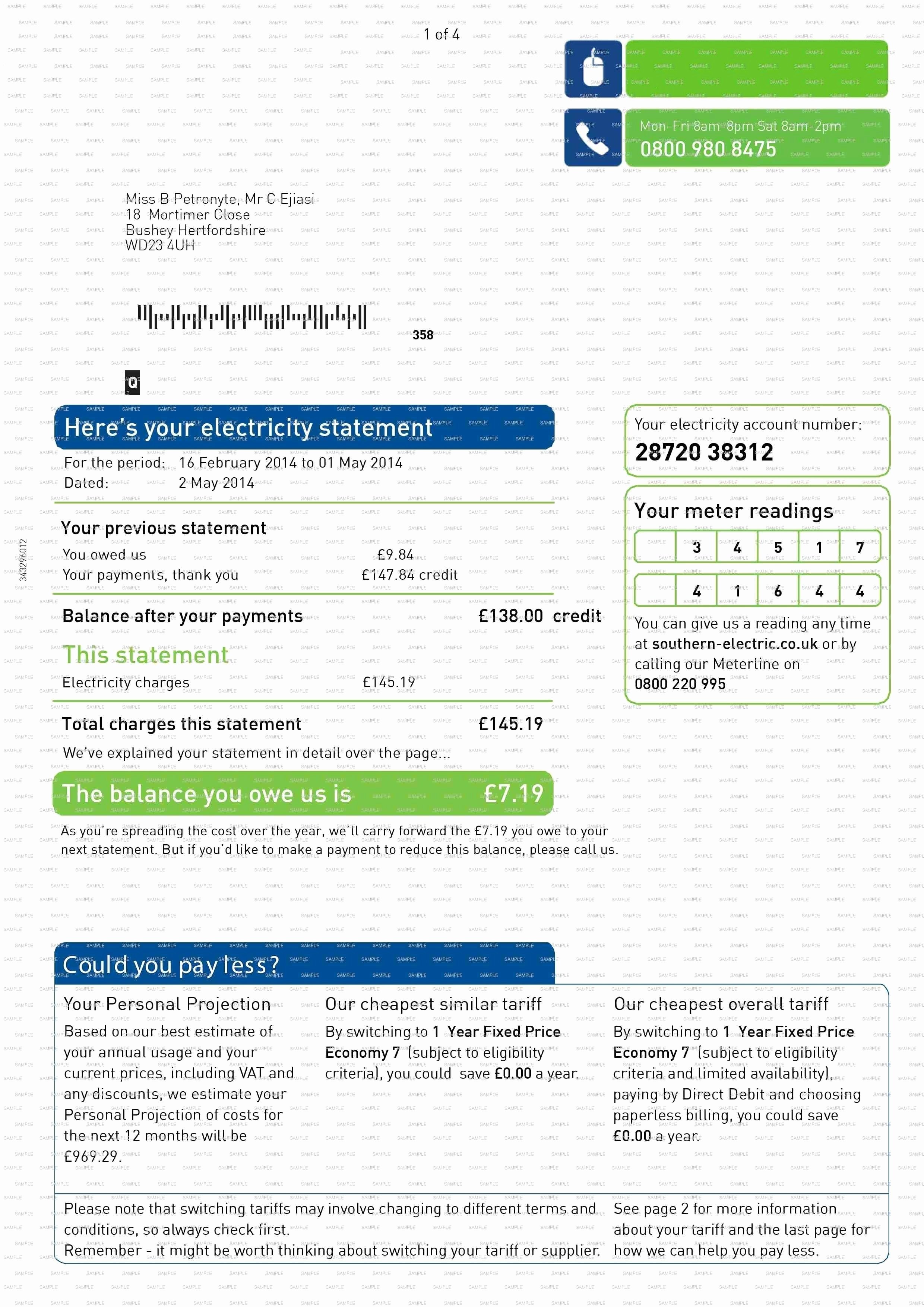 Utility Bill Template Free Download Awesome Fake Utility Bill Template Download 2018