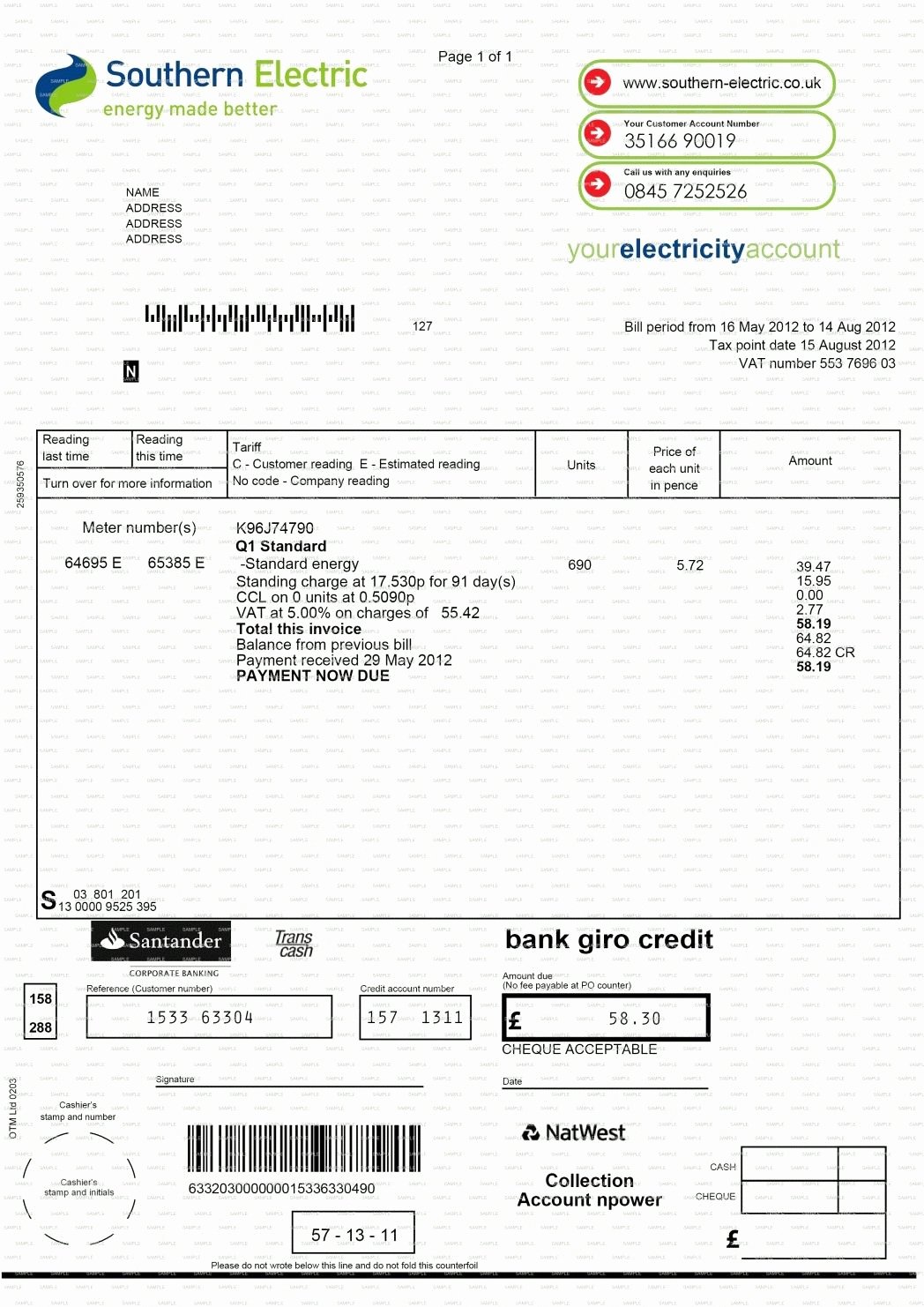 Utility Bill Template Free Download Fresh Fake Utility Bill Template Business Plan Template Intended for Fake Utility Bill