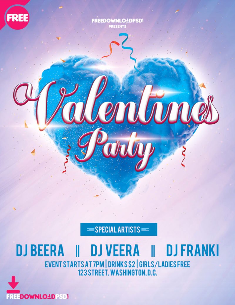 Valentines Day Flyer Template Free Beautiful Happy Valentine S Day Flyer Template