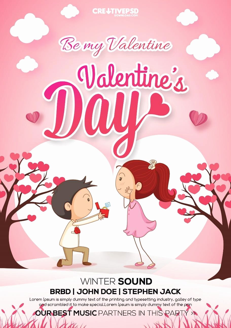 Valentines Flyer Templates Free Elegant 25 Free and Creative Valentine’s Day Design Templates for