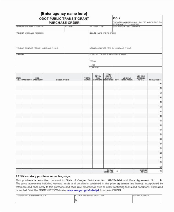 Vehicle Purchase order Pdf Lovely 16 Purchase order formats