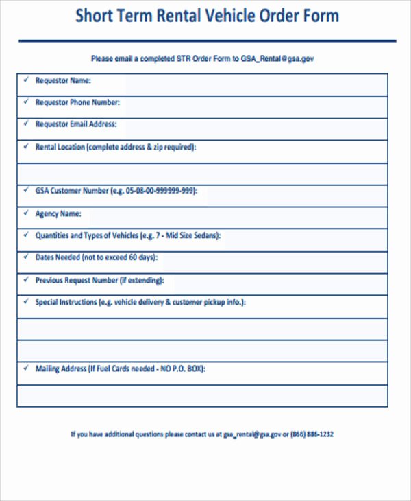 Vehicle Purchase order Template Awesome Sample Vehicle order form 10 Examples In Word Pdf
