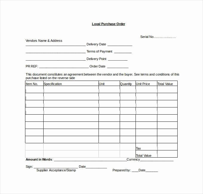 Vehicle Purchase order Template Fresh 54 Purchase order Examples Pdf Doc