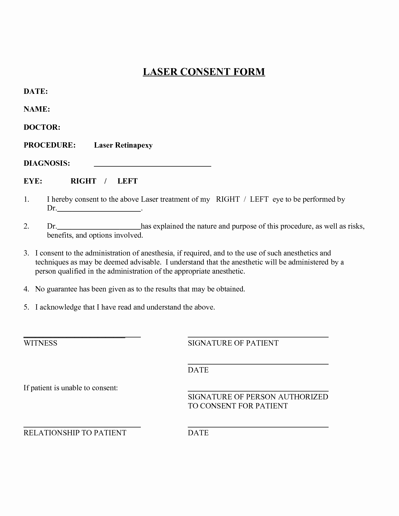 Video Consent form Template Inspirational Minor Surgery Consent form Template