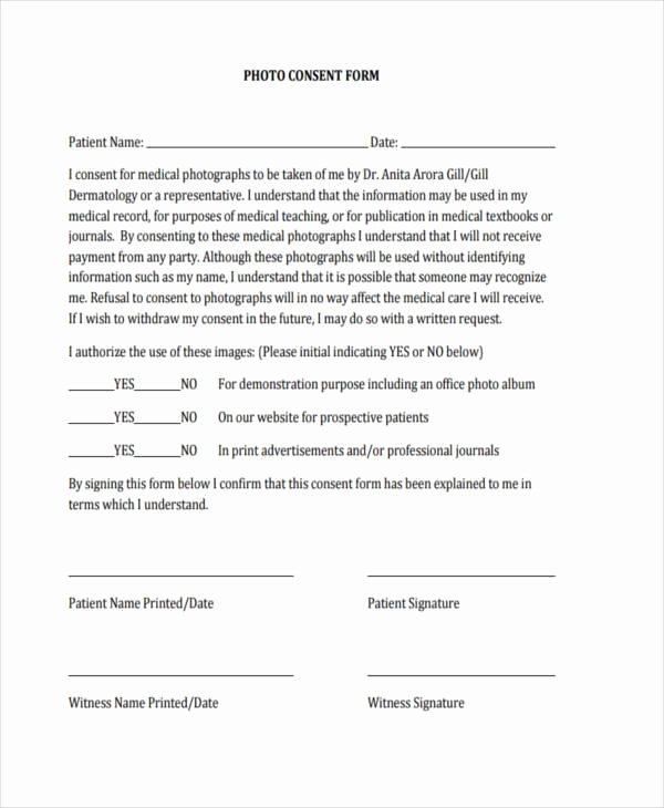 Video Consent form Template Lovely Free 41 Consent form In Templates