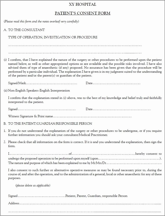 Video Consent form Template Lovely Informed Consent form Example