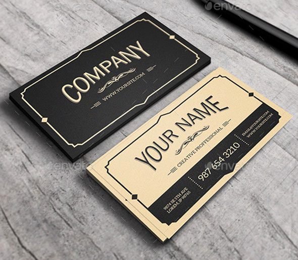 Vintage Style Business Card Fresh Vintage Style Business Cards