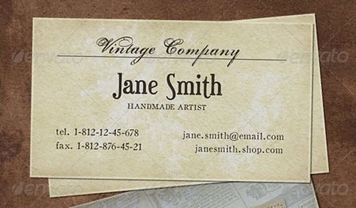 Vintage Style Business Card New 40 Free and Premium Vintage Retro Style Business Card