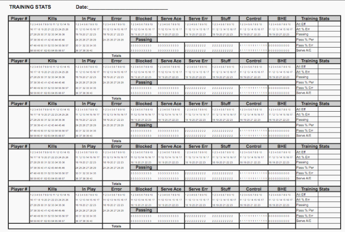 Volleyball Stat Sheets Printable Elegant 39 Crush Volleyball Rotation Sheet Printable