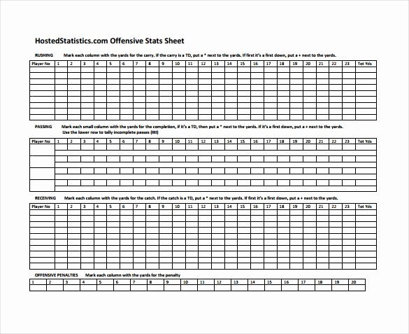 Volleyball Statistics Sheet Template Awesome Game Day Stat Sheet Pdf Template Free
