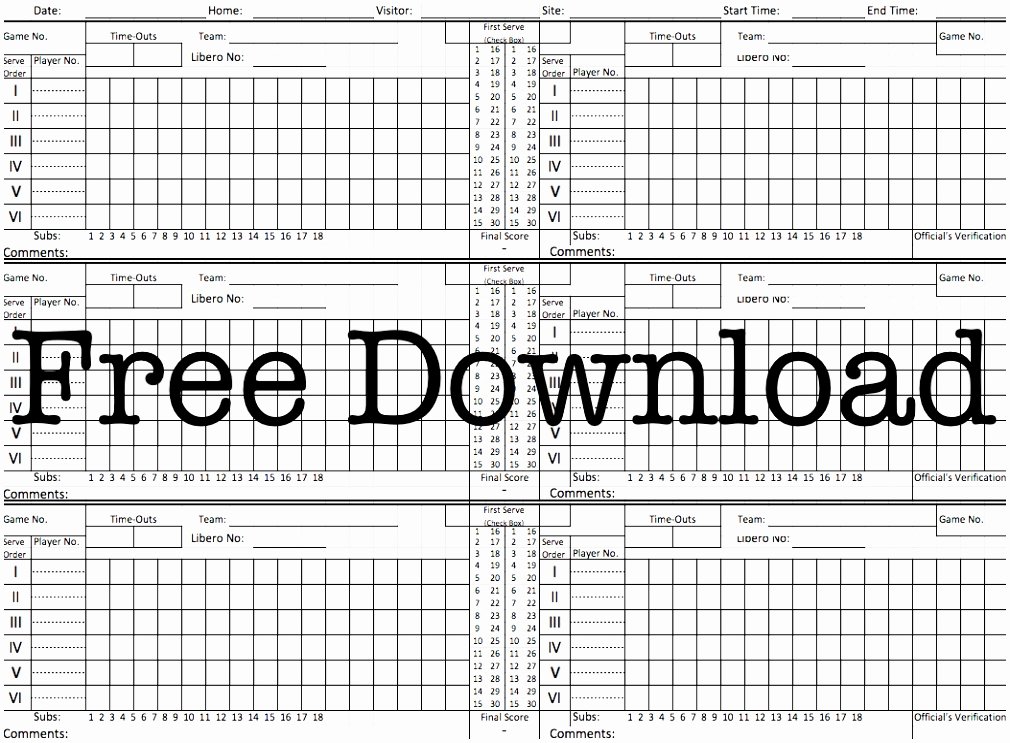 Volleyball Statistics Sheet Template Luxury 10 Football Stat Sheet Template Excel Aieer