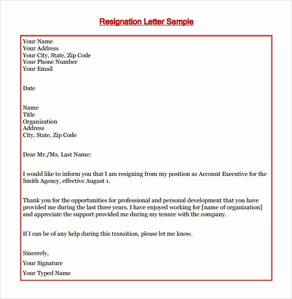 Voluntary Resignation form Template Best Of Sample Resignation Letter format 14 Download Free Documents In Pdf Word