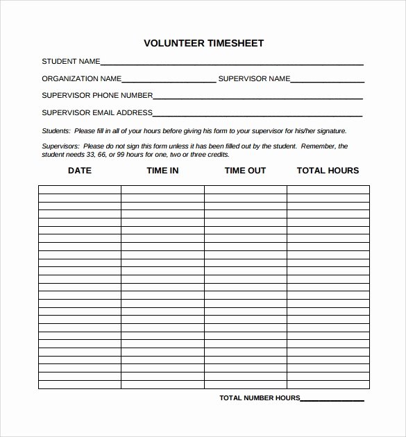 Volunteer Hours Log Template Excel Unique Free 23 Sample Time Sheets In Example format