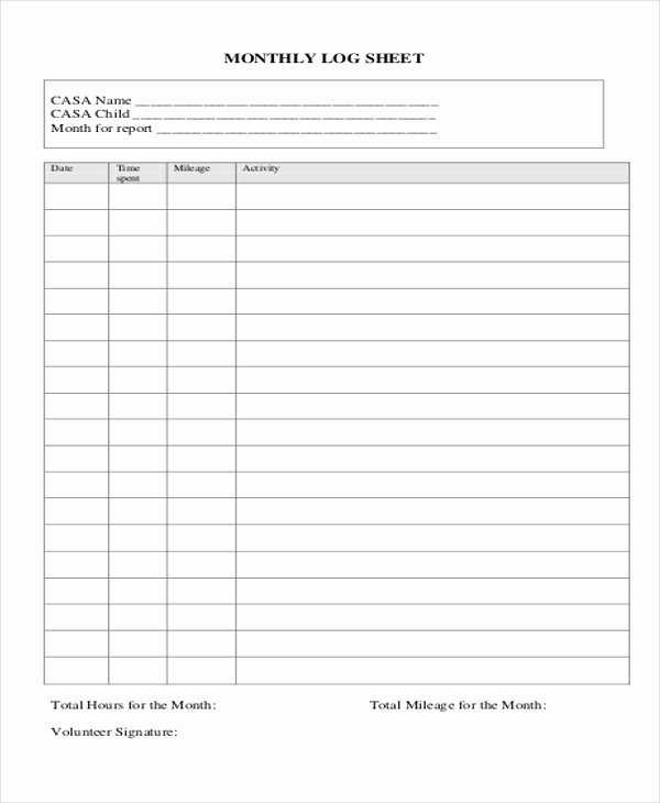 Volunteer Hours Log Template Fresh 14 Log Sheet Templates Free Sample Example format Download