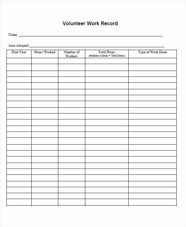 Volunteer Hours Log Template Unique 45 Timesheet Templates Docs Pages Word