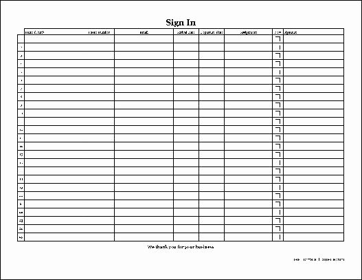 Volunteer Sign In Sheet Beautiful Free Easy Copy Detailed Volunteer Sign In Sheet with Signature Wide From formville