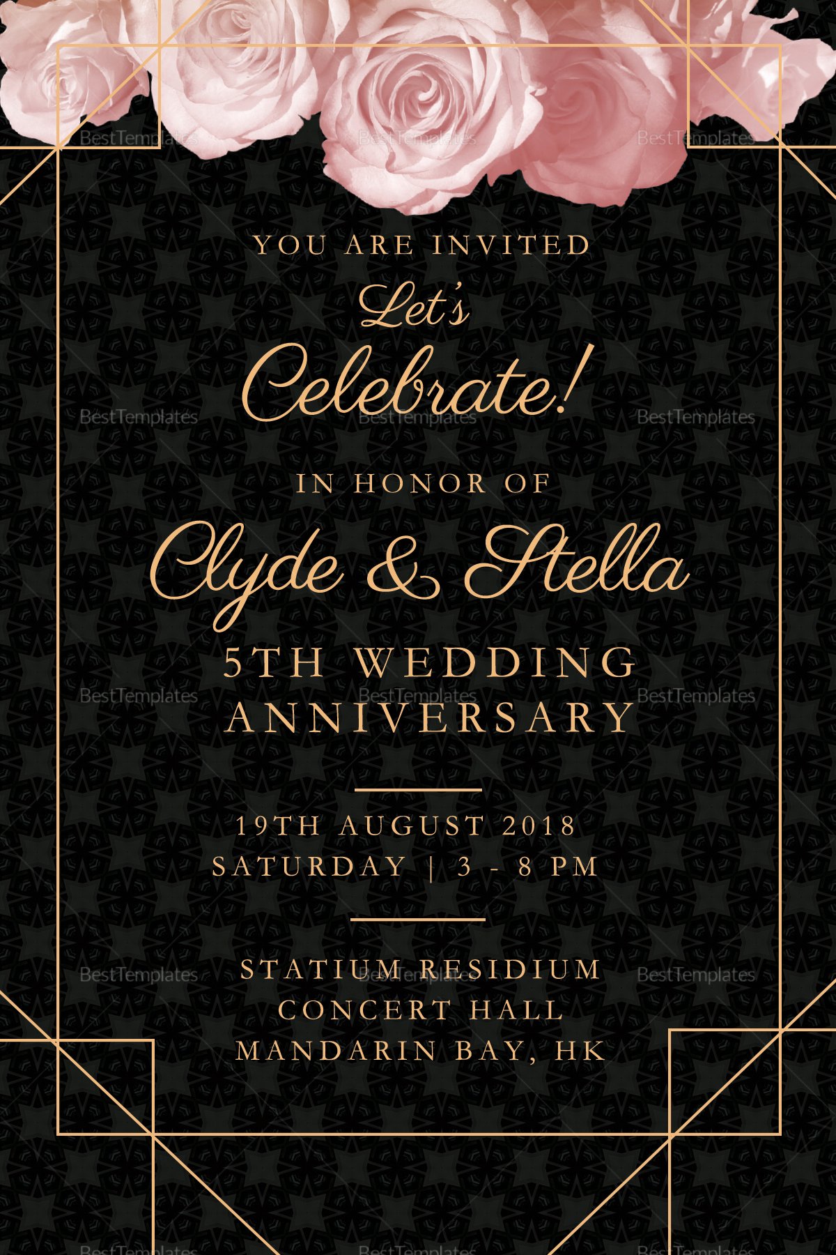 Wedding Anniversary Invitation Template Awesome Elegant Wedding Anniversary Invitation Design Template In Psd Word Publisher Illustrator