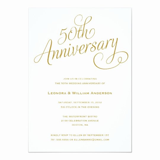 Wedding Anniversary Invitation Template Beautiful 50th Wedding Anniversary Invitations